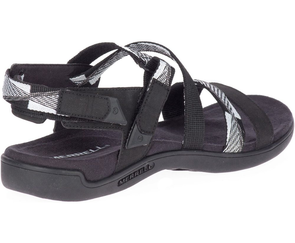 Sandálias Senhora - Merrell District Mendi Backstrap - Pretas/Branco - DGR763084